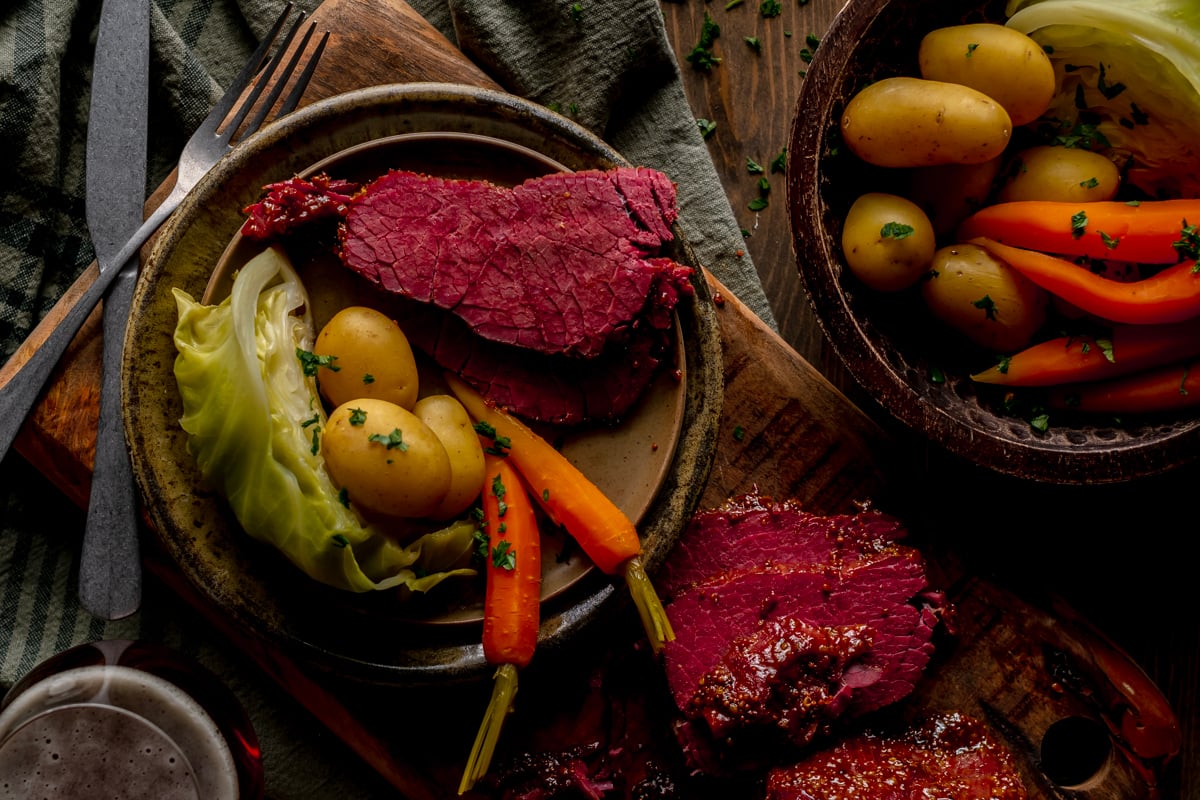BeerBraised Corned Venison Peak to Plate