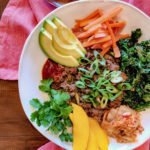 korean prongorn bowl with fresh toppings.