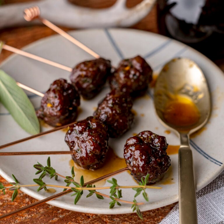 MapleGlazed Venison Breakfast Sausage Bites Peak to Plate