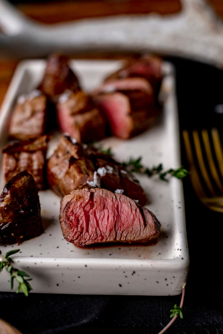 Simple Cast Iron Venison Tenderloin Peak to Plate