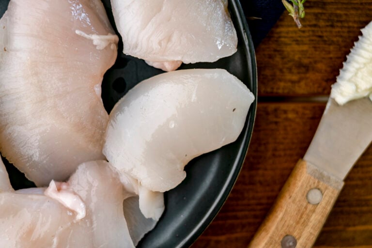ButterBasted Halibut Cheeks with Garlic and Thyme Peak to Plate