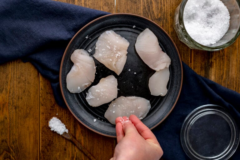 ButterBasted Halibut Cheeks with Garlic and Thyme Peak to Plate