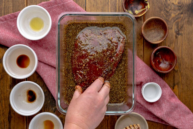 Marinated Venison Steak Peak to Plate
