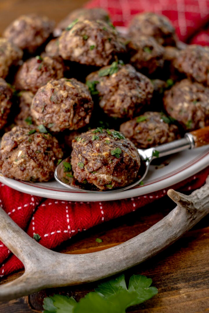 Authentic Native American venison meatballs