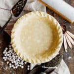 duck fat pie crust with pie making tools.