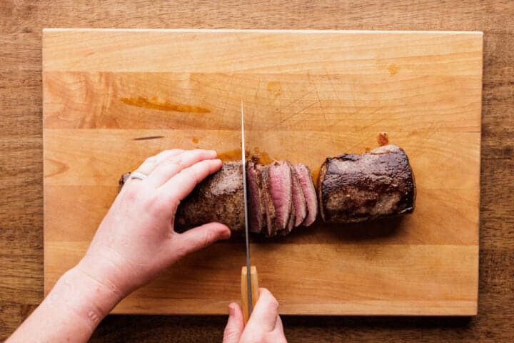 Venison Steak Sandwiches with Roasted Red Pepper Aioli | Peak to Plate