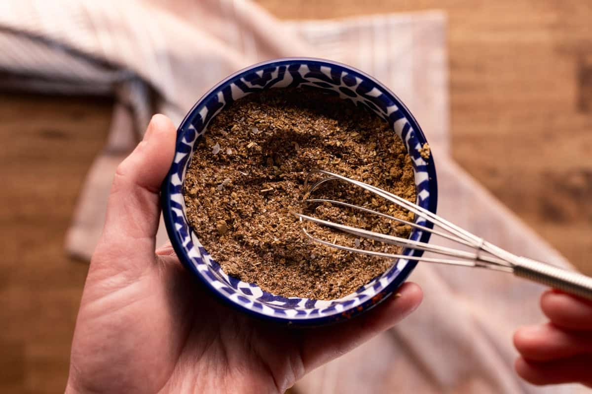 venison carnitas spice mixture in bowl.