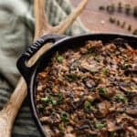 venison casserole with wild rice.