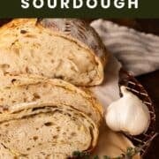 garlic and herb sourdough pin.